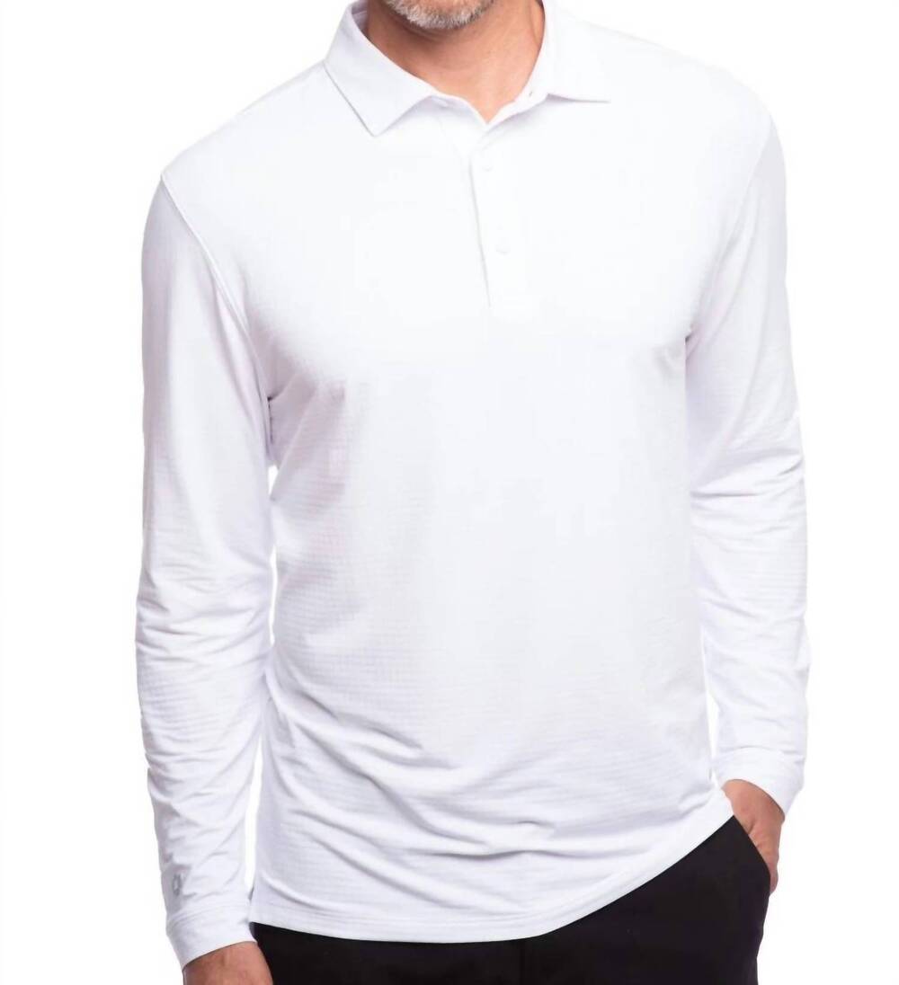 NEW IBKUL long sleeve polo in white
